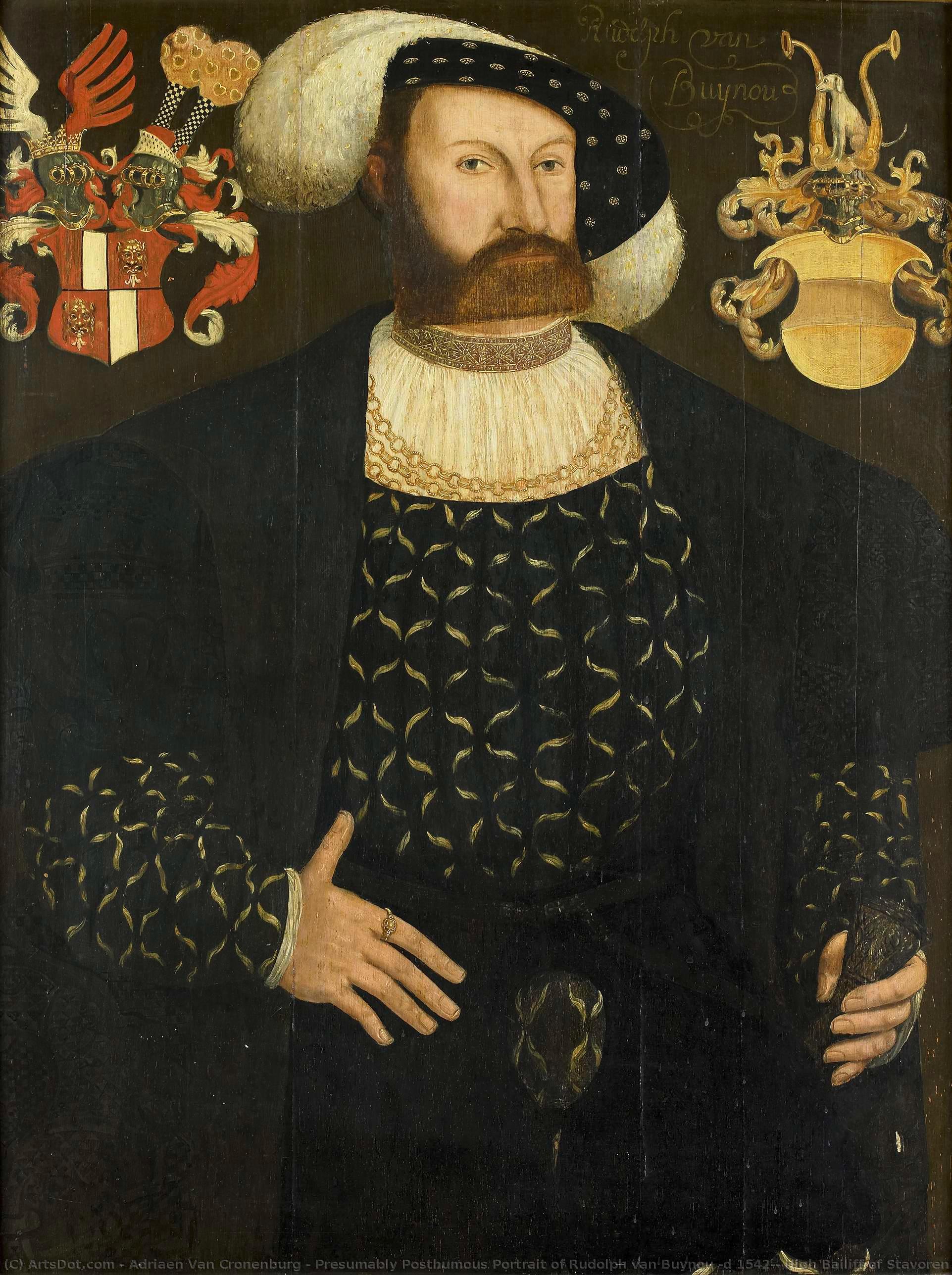 Presumably Posthumous Portrait Of Rudolph Van Buynou (d 1542), High Bailiff Of Stavoren And "grietman"of Gaasterland, Adriaen Van Cronenburg (attributed To), 1553 — Adriaen Van Cronenburg