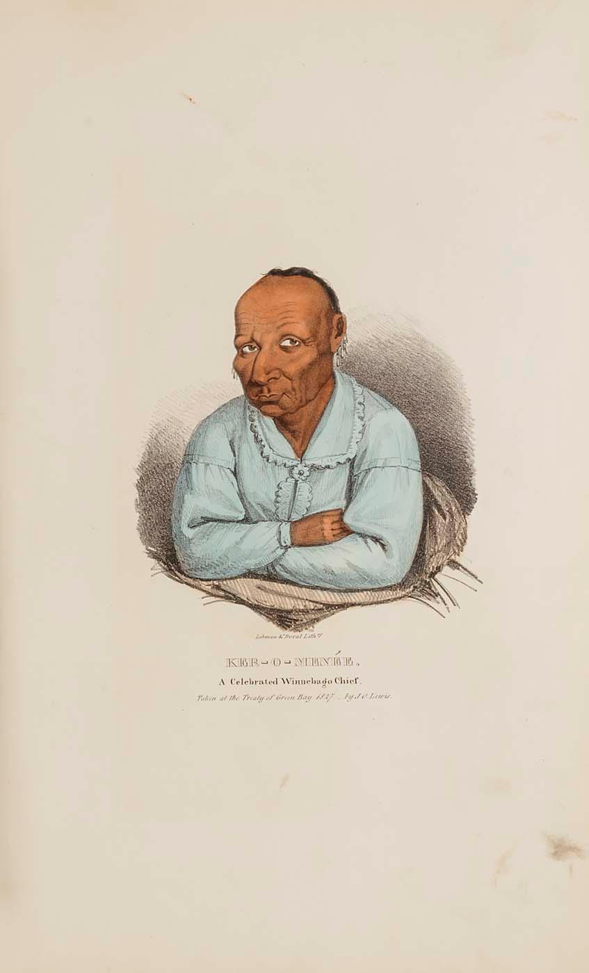 Ker O Menee A Celebrated Winnebago Chief, From The Aboriginal Portfolio — James Otto Lewis