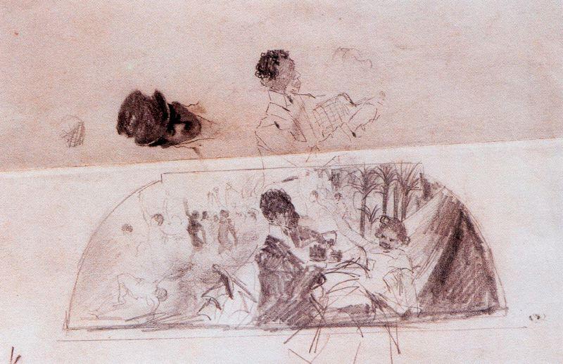 Sketch For The Allegory Of Ron — Ovidio Murguía De Castro