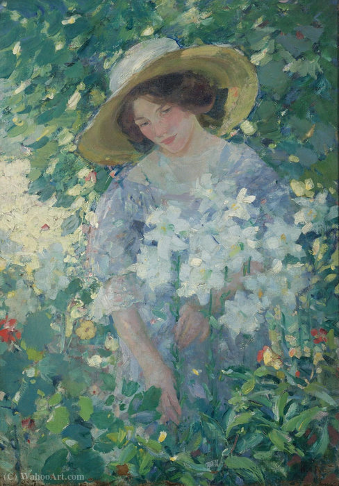 Gathering Flowers, (1911) — Karl Albert Buehr