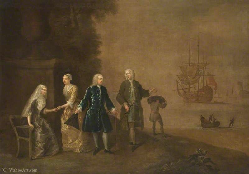 A Gentleman Taking Leave Of His Family — Peter Monamy