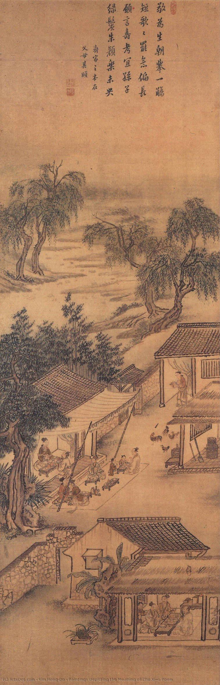 Paintings Depicting The Meaning Of Zhu Xi¡¯s Poem — Ким Хон-до