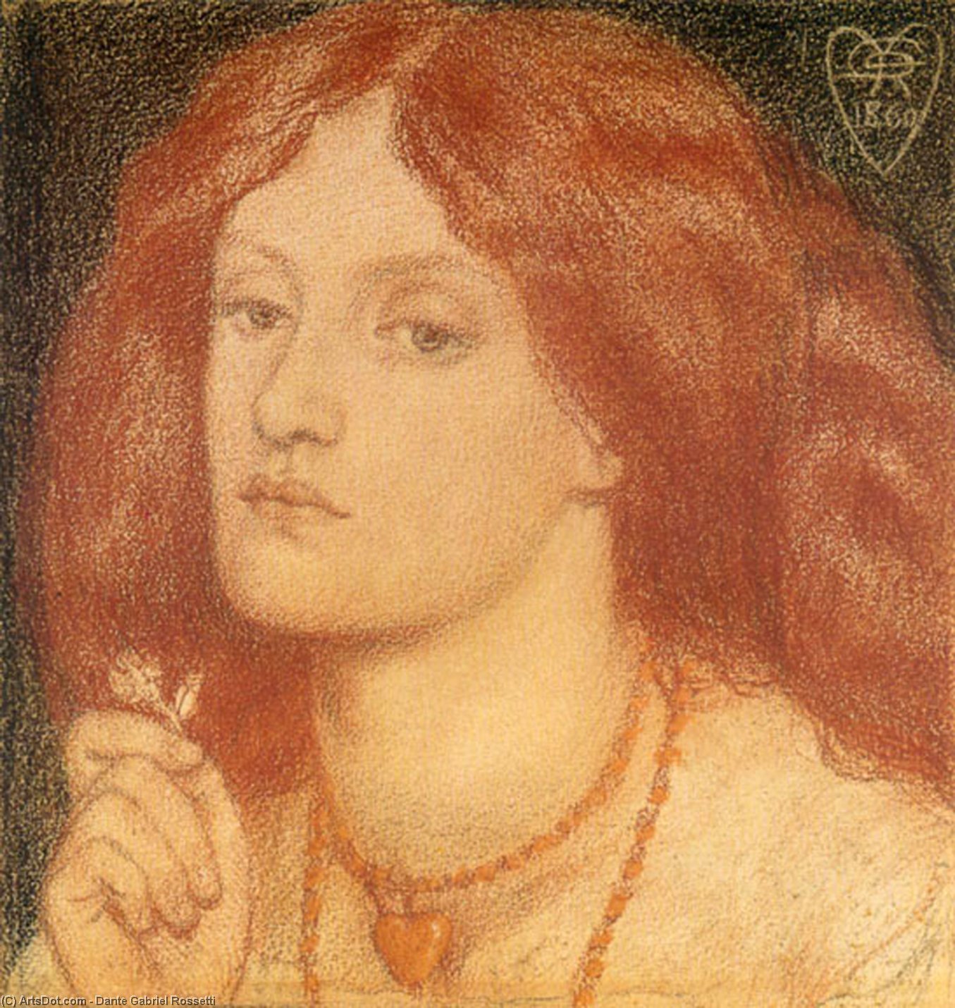 Regina Cordium O La Reina De Corazones — Dante Gabriel Rossetti