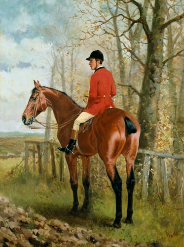 Huntsman In Wooded Landscape — Alfred F. De Prades