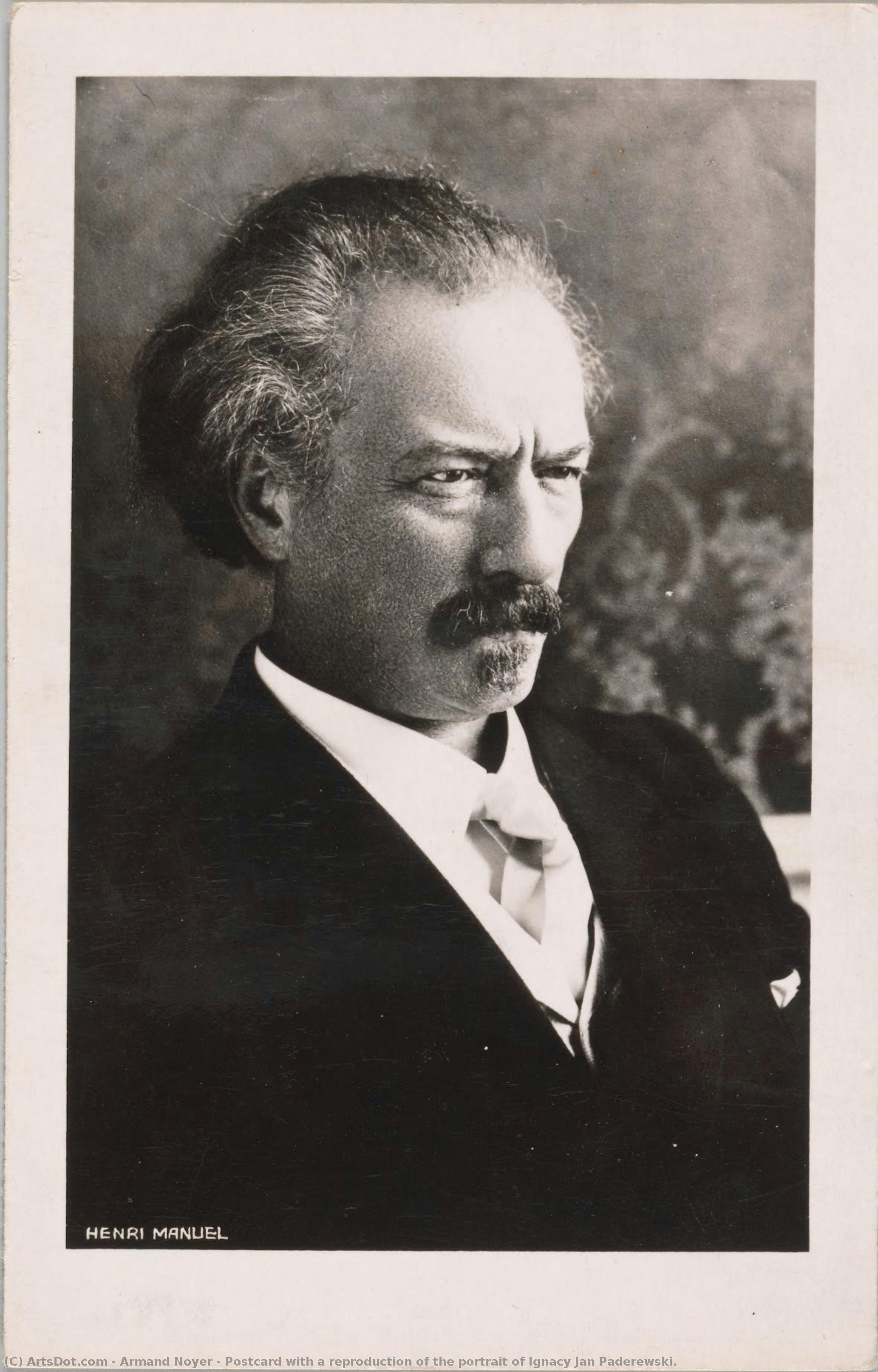 Postcard With A Reproduction Of The Portrait Of Ignacy Jan Paderewski. — Armand Noyer
