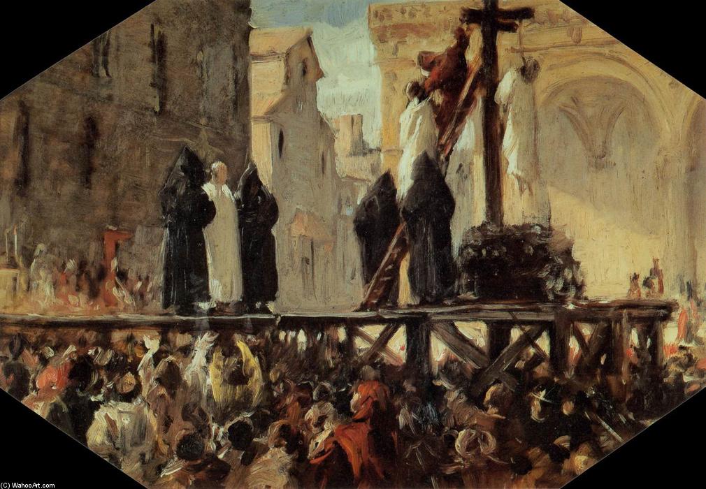 The Execution Of Savonarola — Stefano Ussi