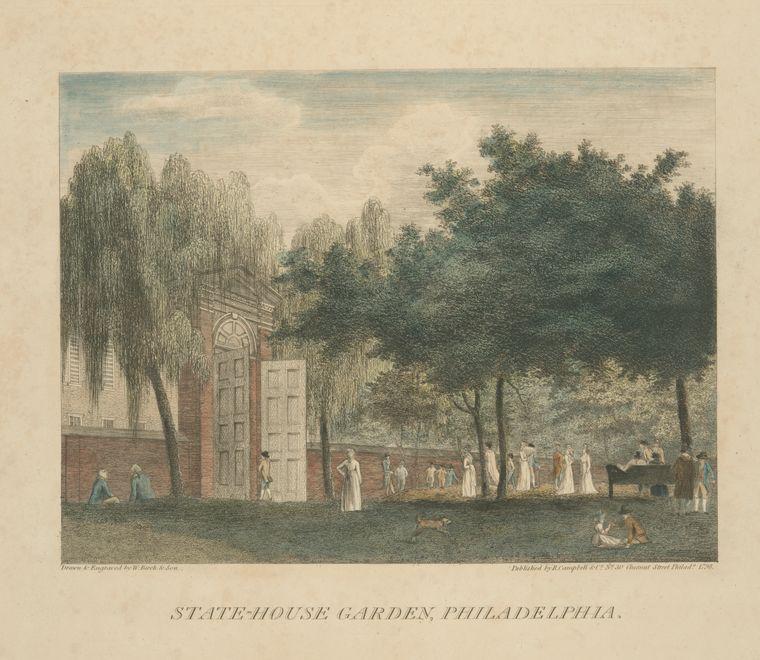 State-house Garden, Philadelphia — Thomas Birch