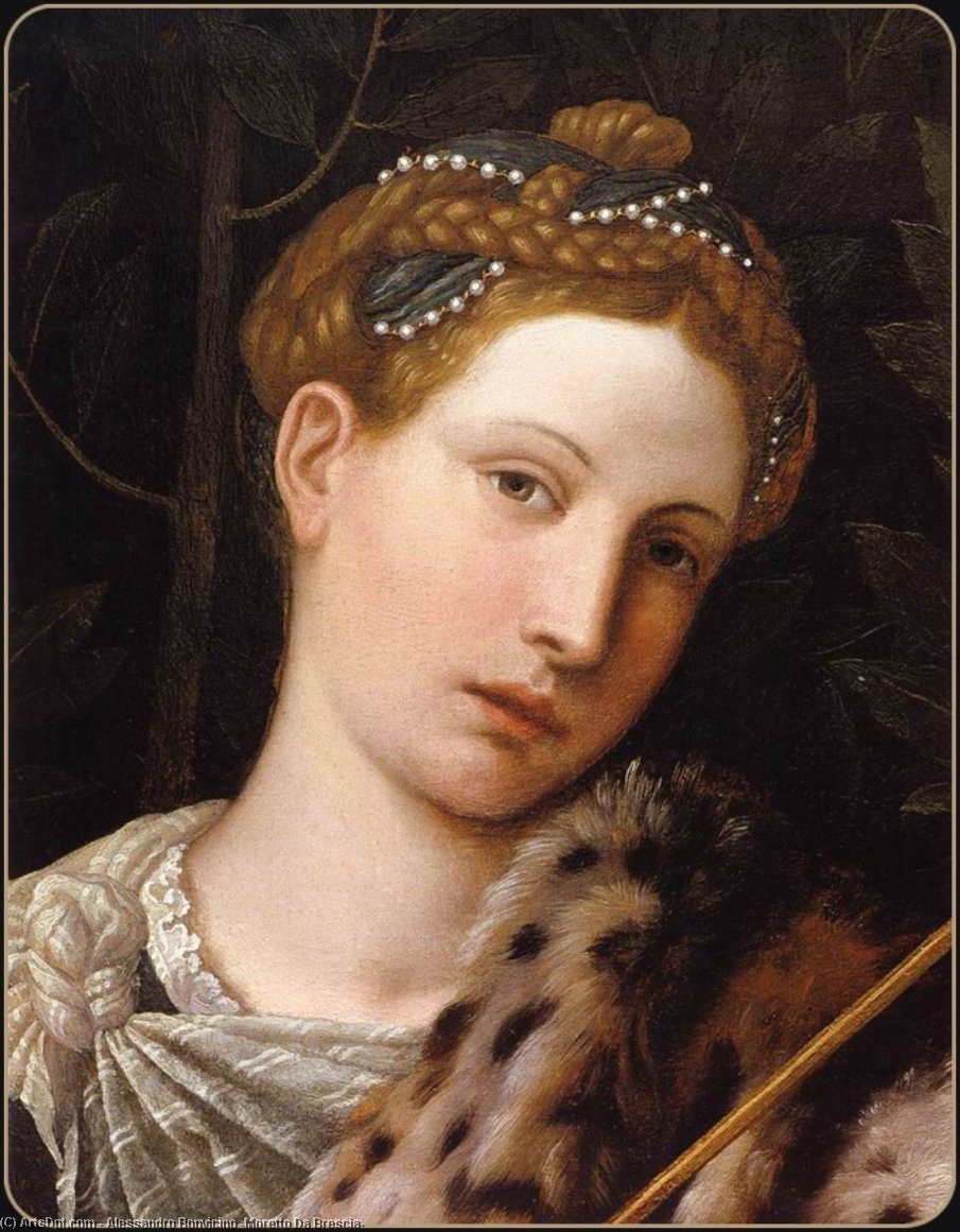 Portrait Of Tullia D'aragona As Salome (detail) — Alessandro Bonvicino (moretto Da Brescia)