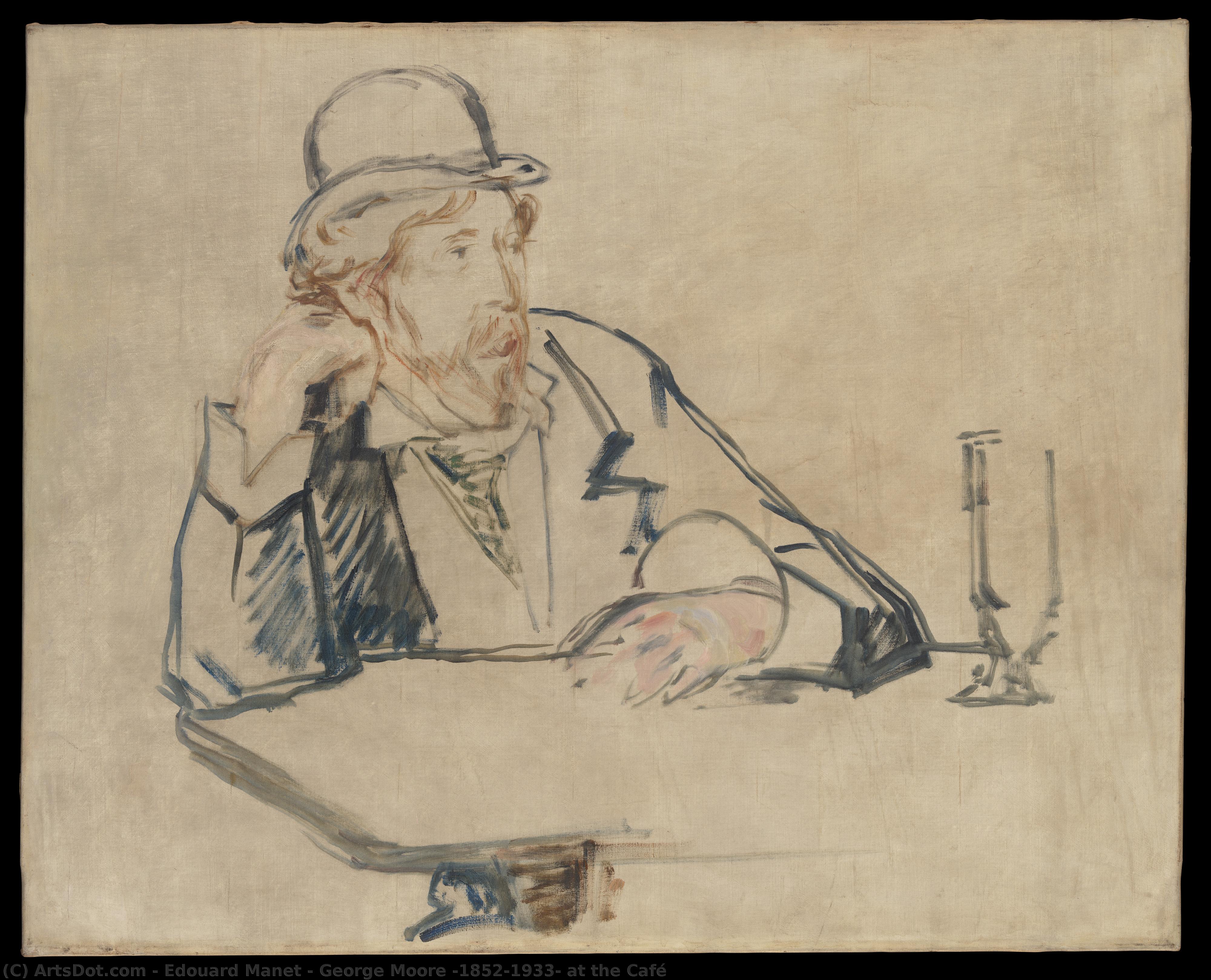 George Moore (1852–1933) At The Café — Édouard Manet