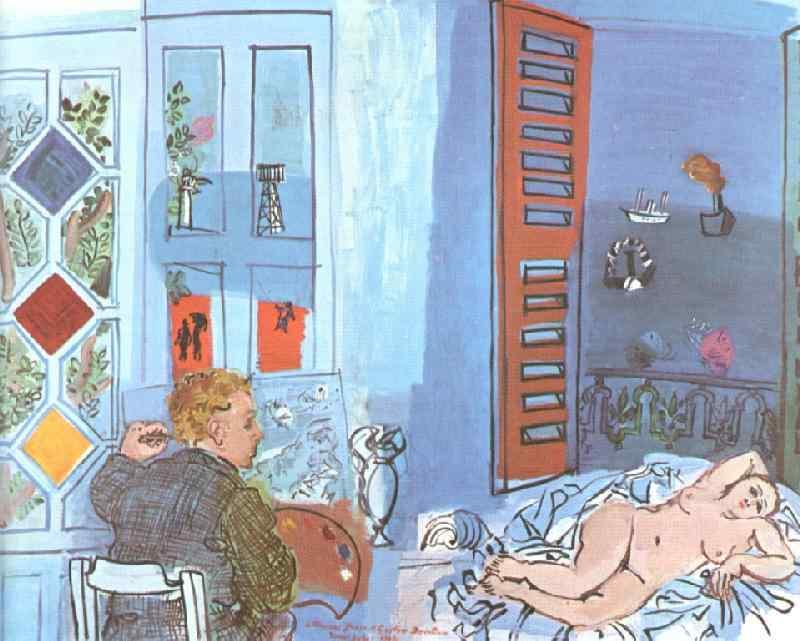 The Artist And His Model In The Studio At Le Havre — Raoul Dufy