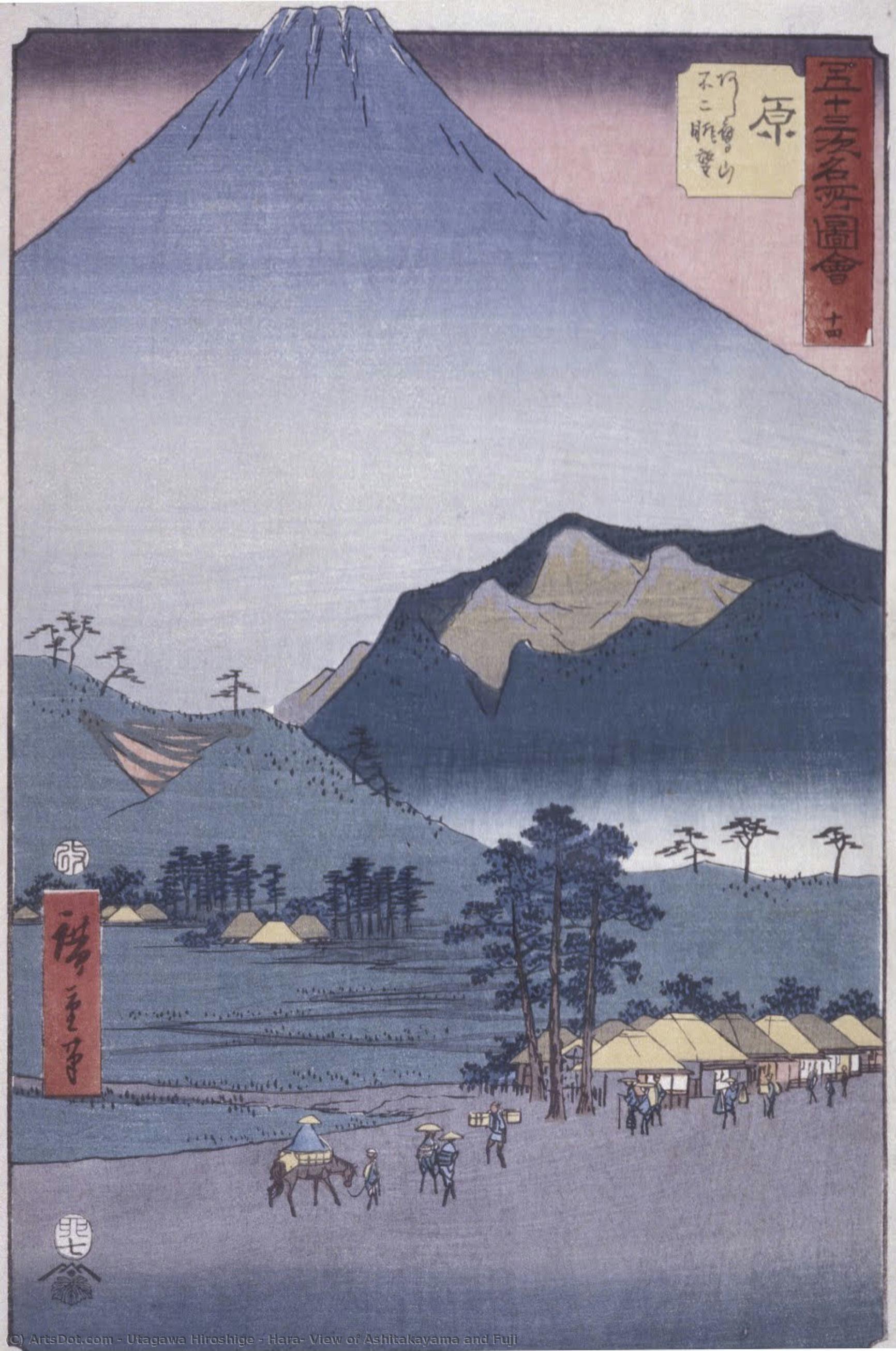 Hara: View Of Ashitakayama And Fuji — Utagawa Hiroshige
