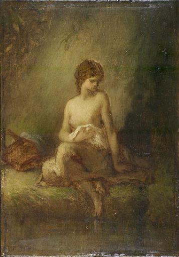 Baigneuse Au Bord De L'eau — Jean-françois Millet