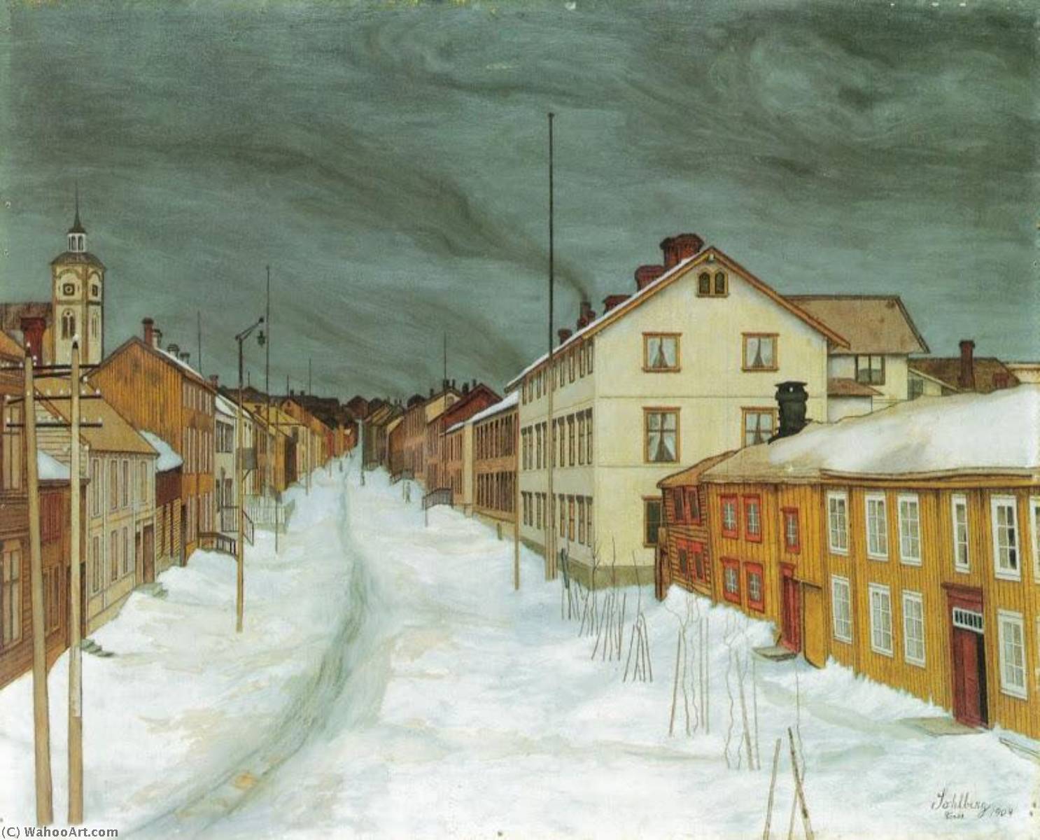 Storgaten Røros — Harald Oskar Sohlberg