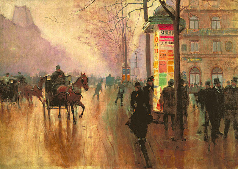 Voitures Sur Le Boulevard Des Italiens — Jean Georges Béraud