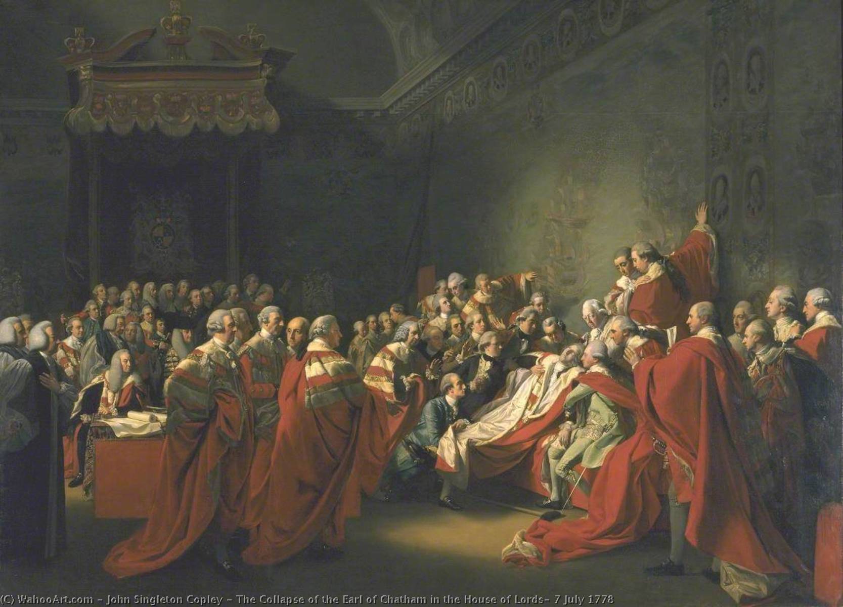 The Collapse Of The Earl Of Chatham In The House Of Lords, 7 July 1778 — John Singleton Copley
