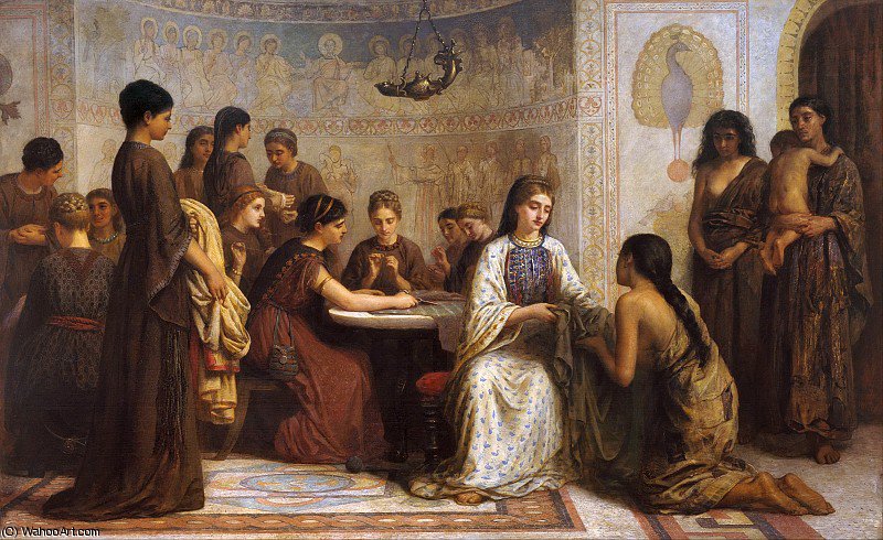 A Dorcas Meeting In The 6th Century — Edwin Longsden Long