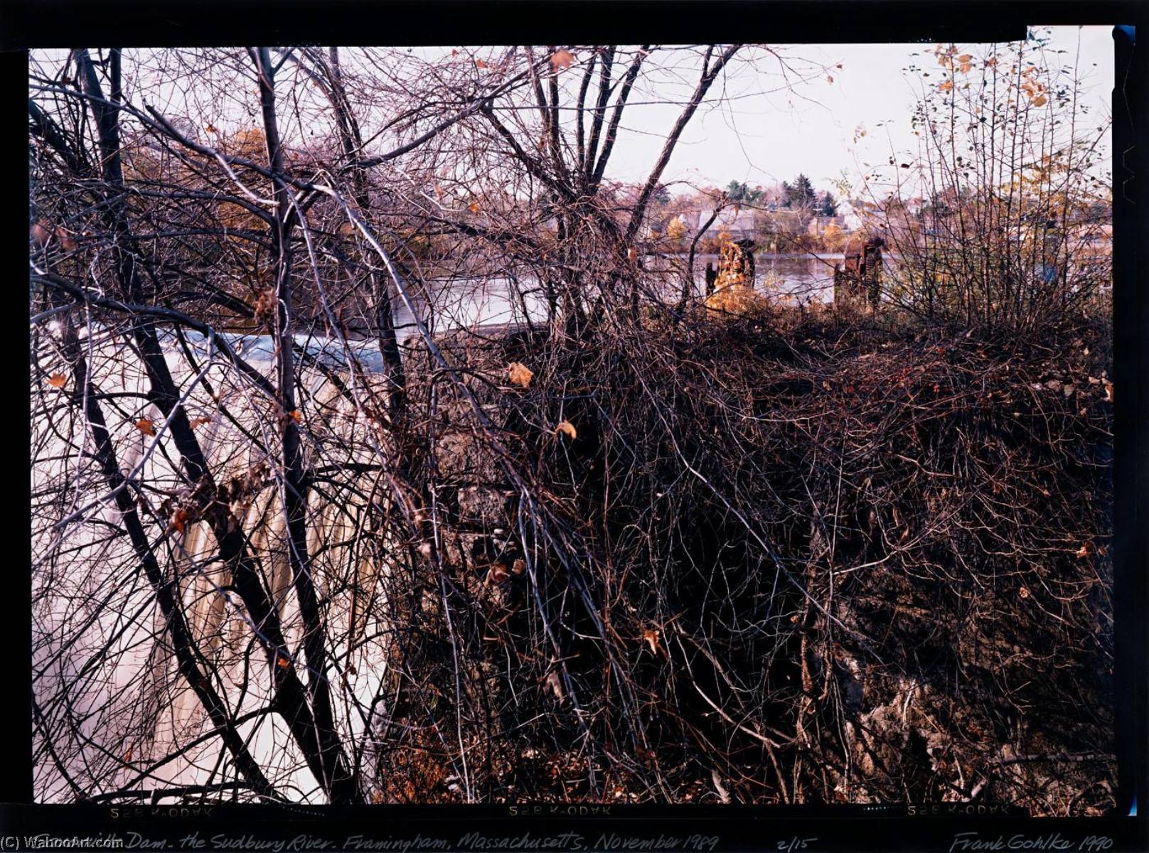 The Saxonville Dam, Sudbury River Framingham, Mass., November, 1989 — Frank Gohlke
