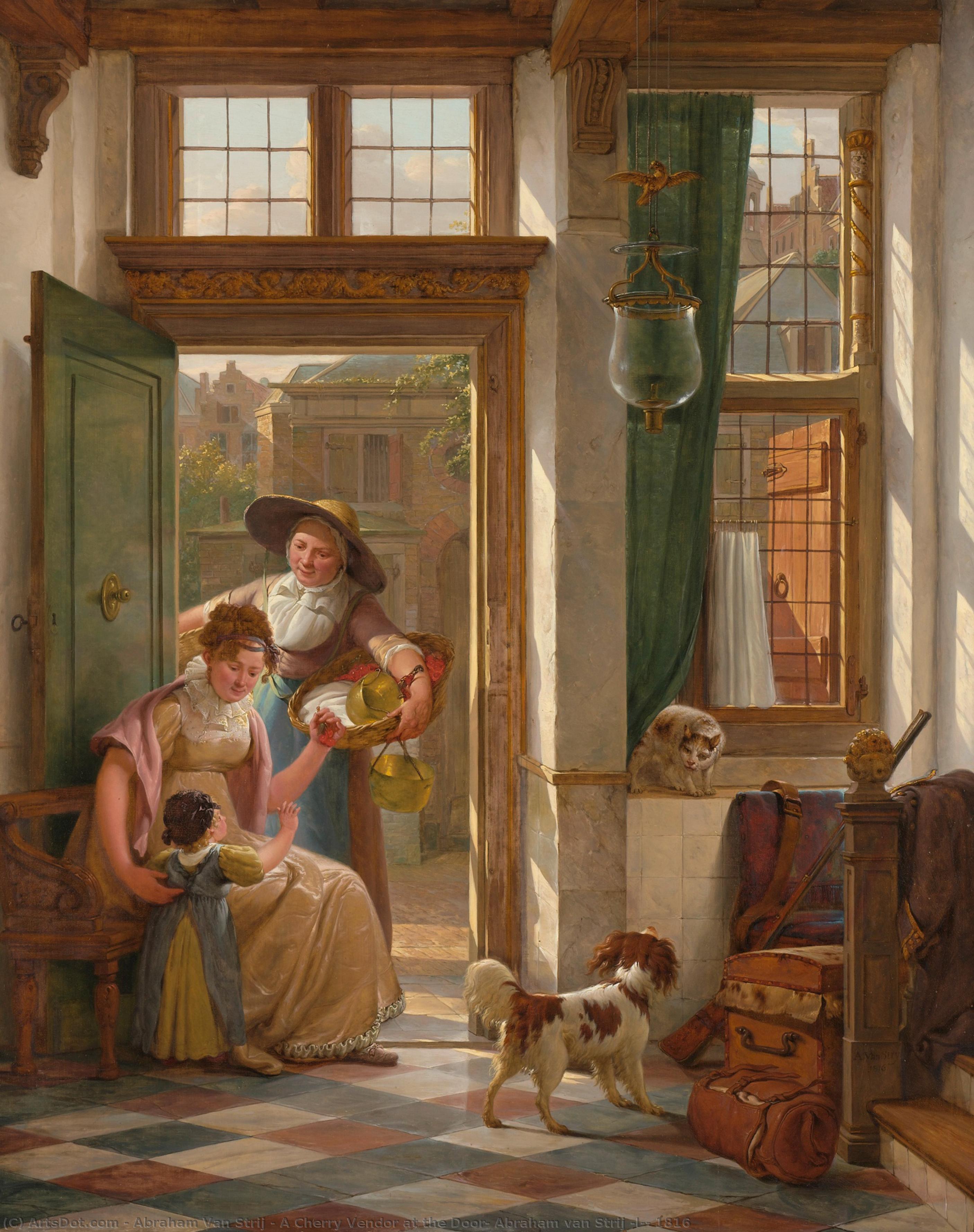 A Cherry Vendor At The Door, Abraham Van Strij (i), 1816 — Abraham Van Strij