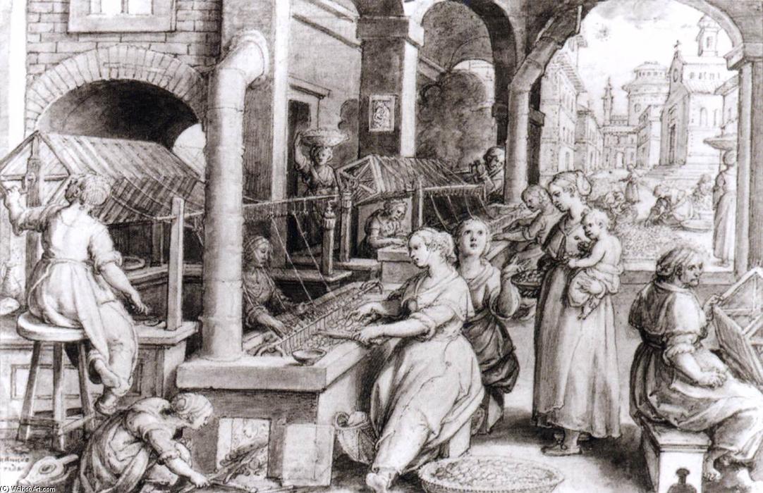 Reeling Of The Silk — Johannes Stradanus