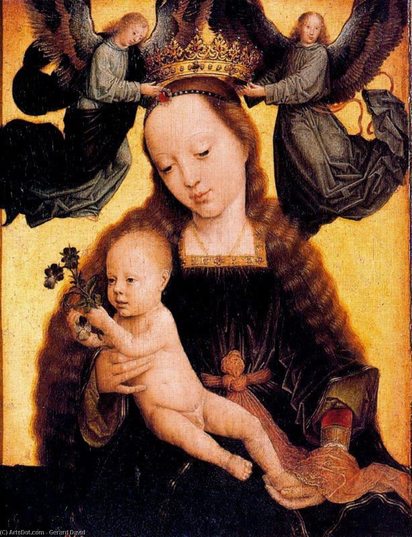 The Virgin And Child With Two Angels Crowning Her — Gerard David