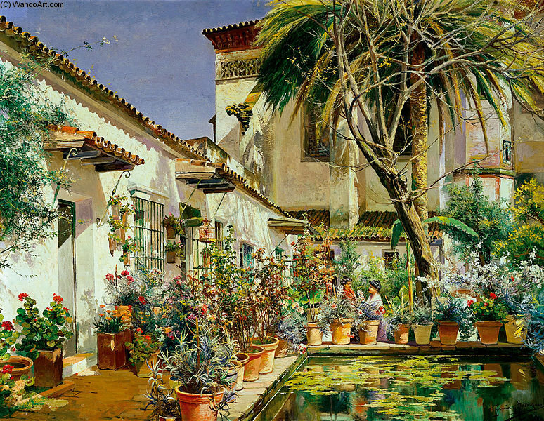 First Atrium Of Santa Paula Convent Seville — マヌエル・ガルシア・イ・ロドリゲス