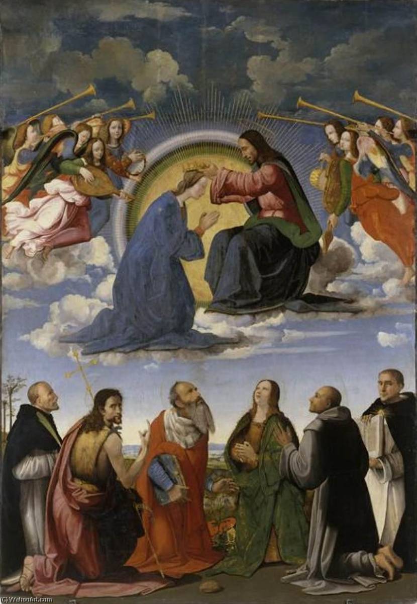 The Coronation Of The Virgin With Six Saints — Michele Di Ridolfo Del Ghirlandaio (michele Tosini)