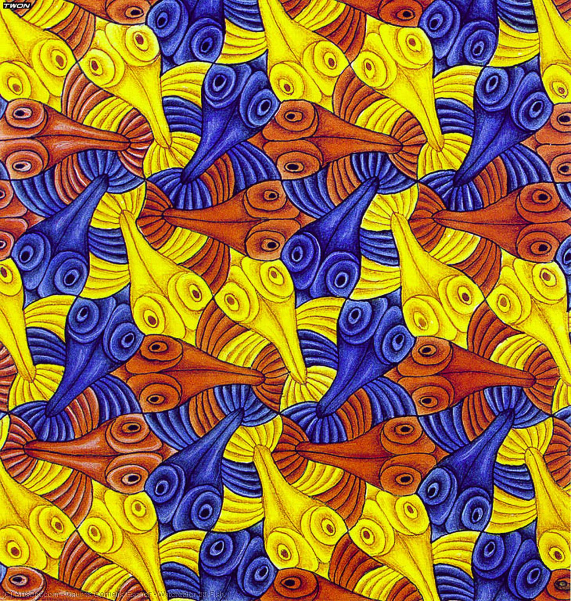 Watercolor 55 Fish — М. К. Ешер