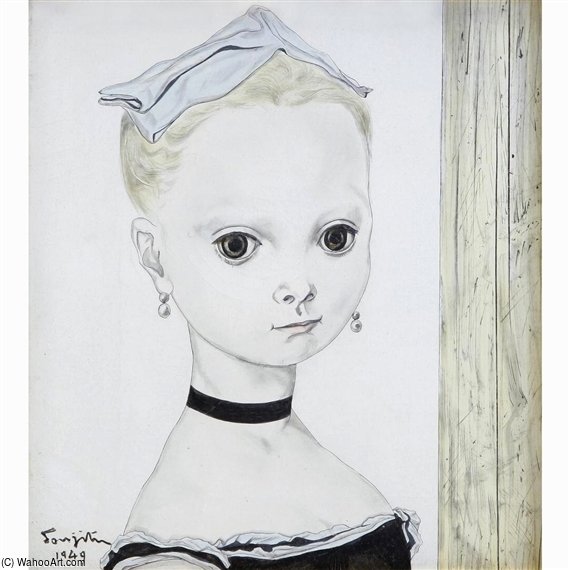 Portrait De Jeune Fille — Léonard Tsuguharu Foujita