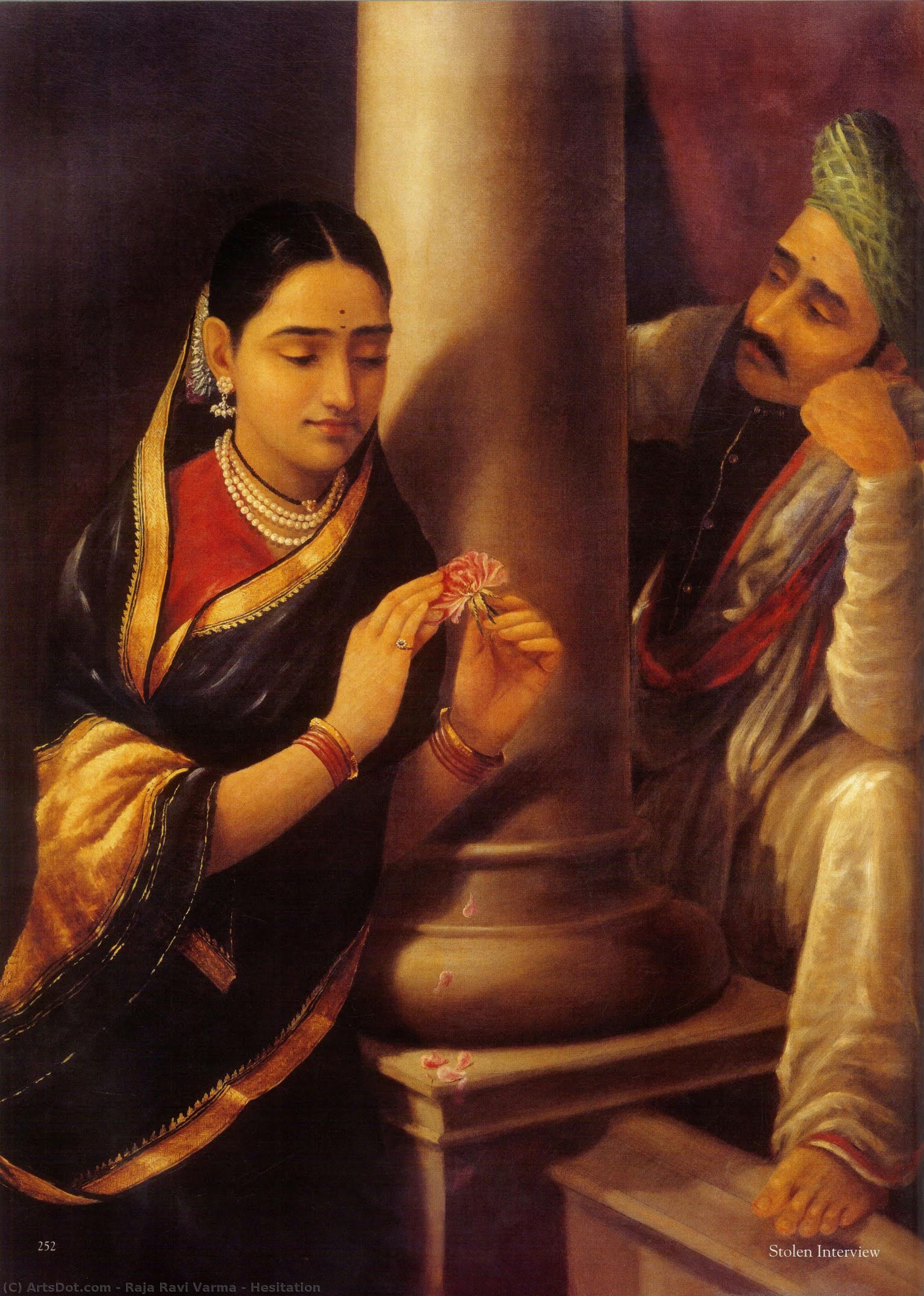 Hesitation — Raja Ravi Varma