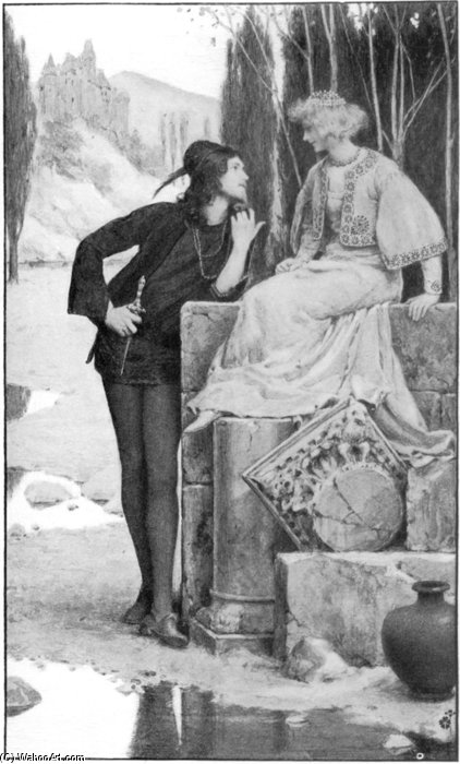 Merlin And Vivian From Tales Of The Enchanted Islands Of The Atlantic — Albert Herter