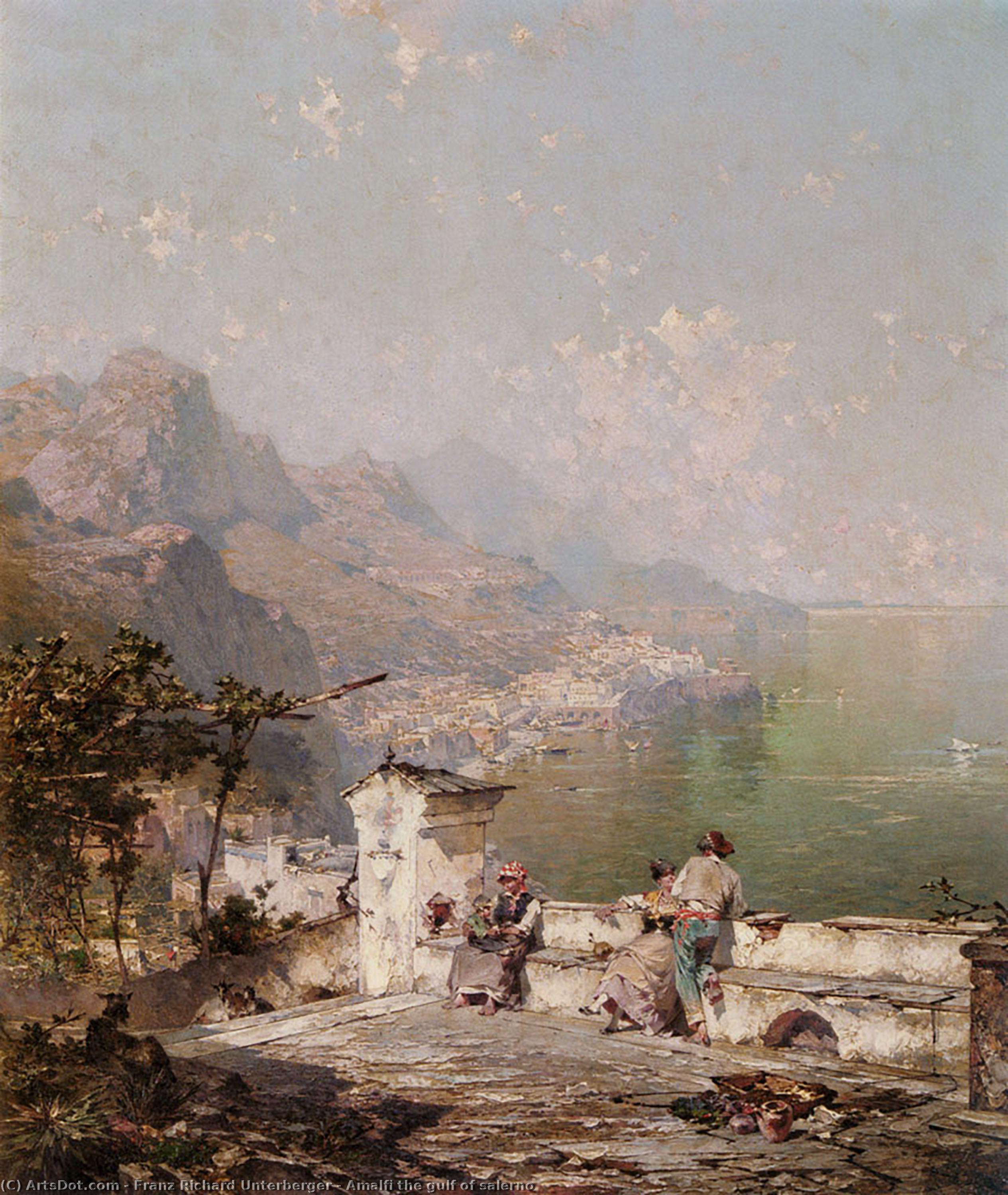 Amalfi The Gulf Of Salerno — Franz Richard Unterberger