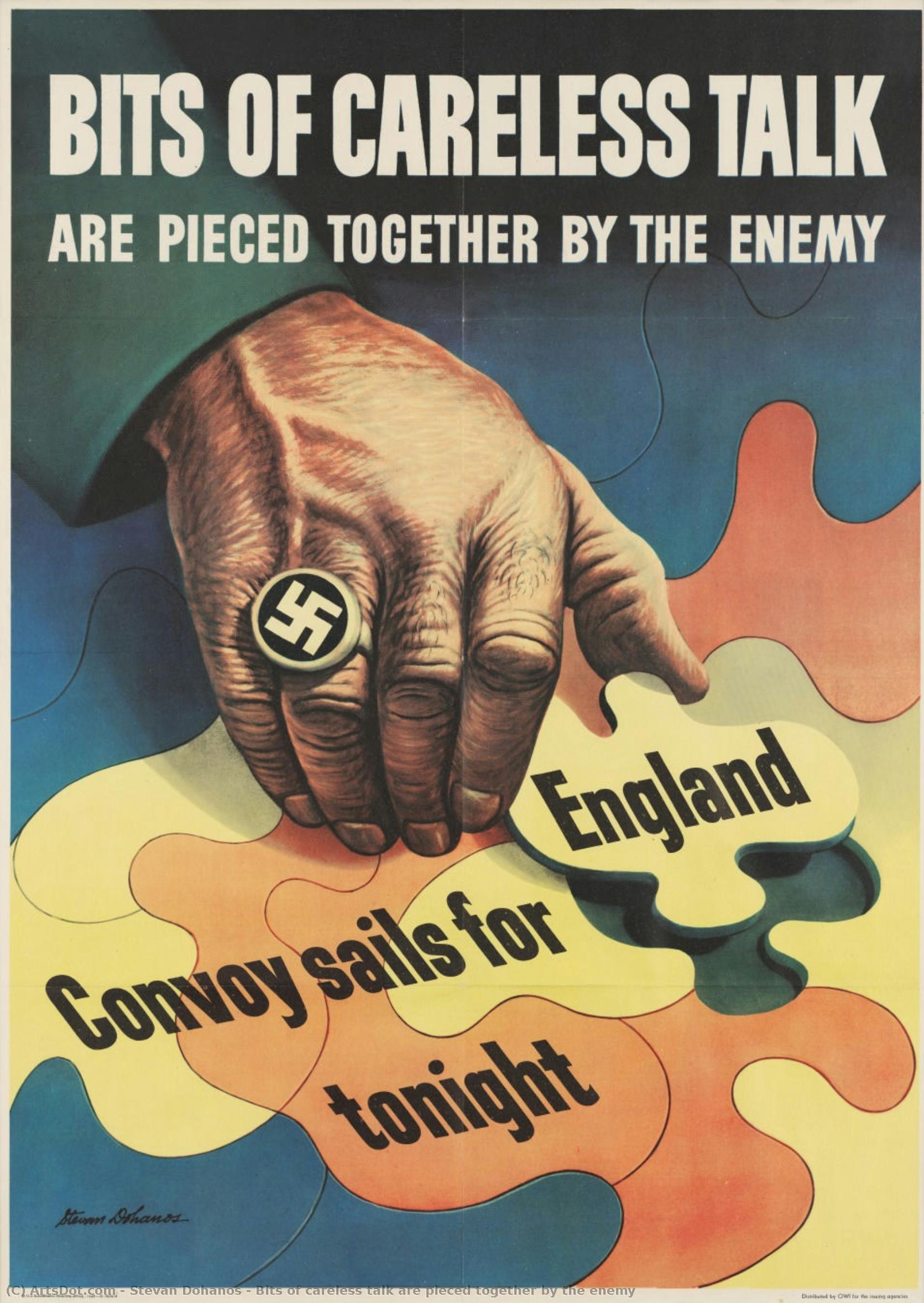 Bits Of Careless Talk Are Pieced Together By The Enemy — Stevan Dohanos