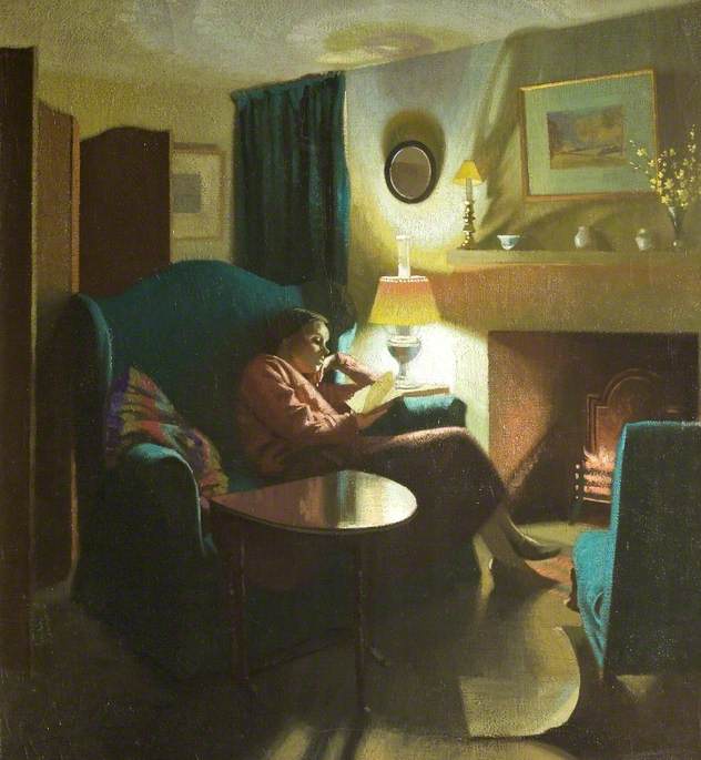 The Artist's Wife, Evelyn, Seated, Reading — Gerald Gardiner