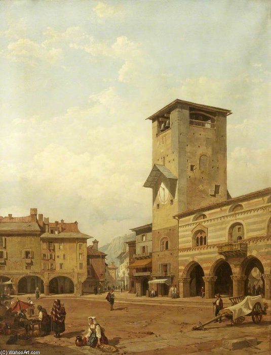 The Broletto, Como — George Clarkson Stanfield