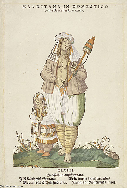 Mauritana In Domestico' From Trachtenbuch Von Nurnberg (costume Book Of Nuremberg — Jost Amman