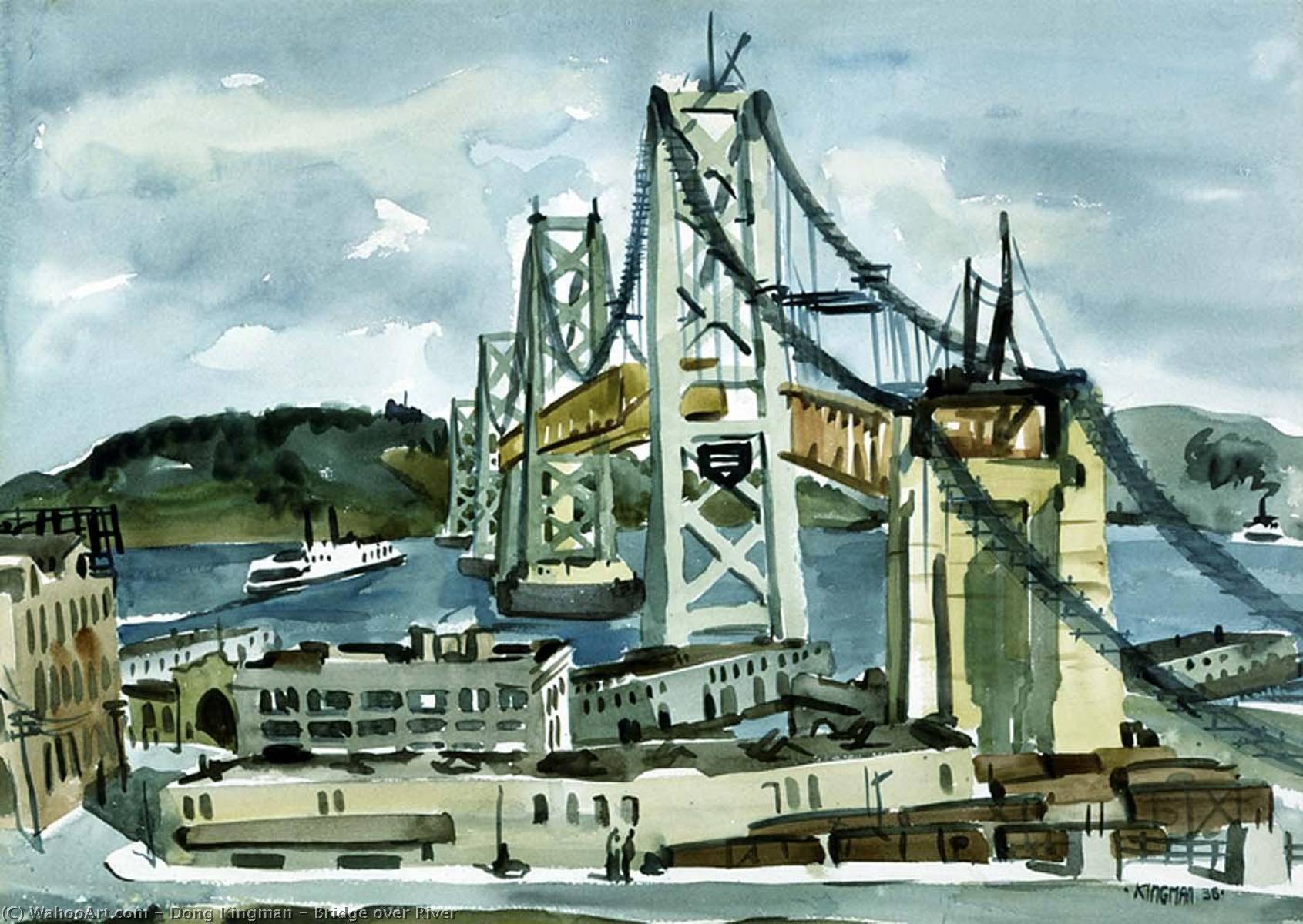 Bridge Over River — Dong Kingman