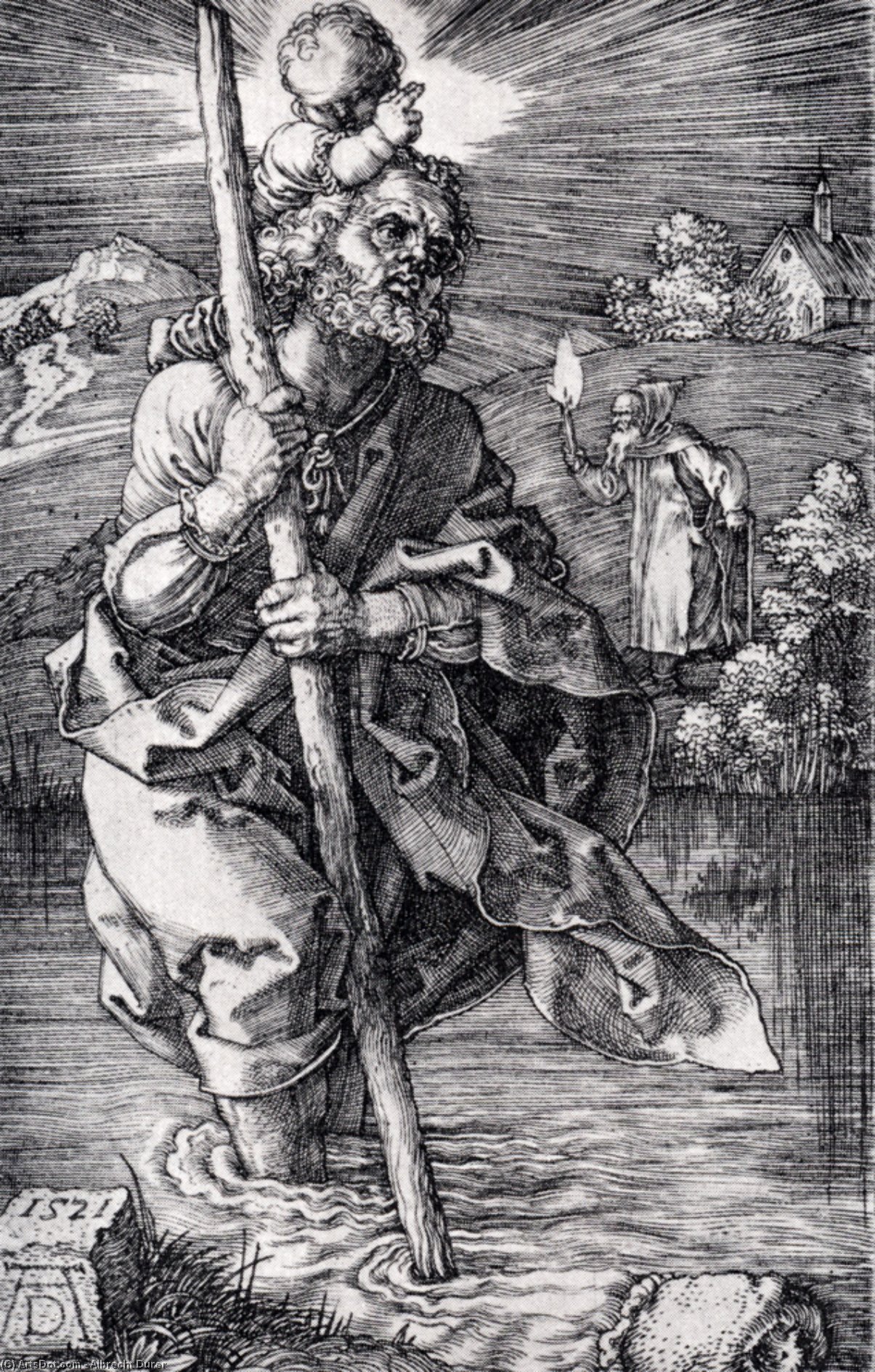 St. Christopher Facing Right — Альбрехт Дюрер