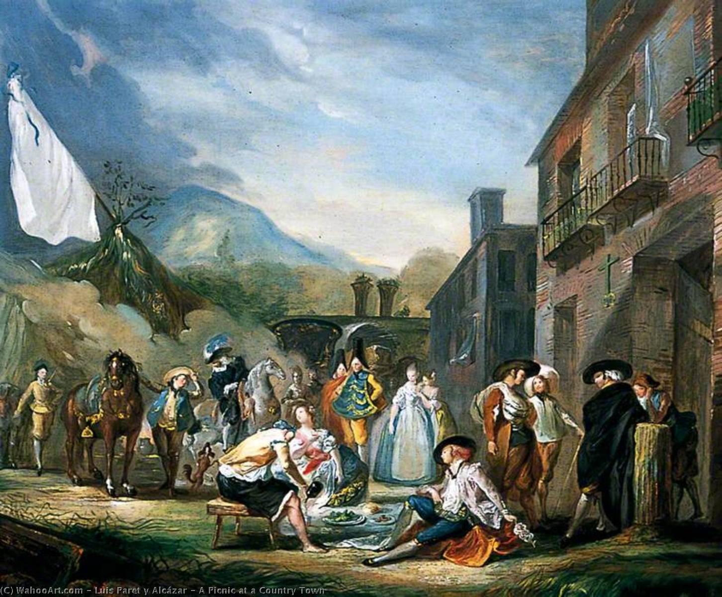 A Picnic At A Country Town — Luis Paret Y Alcázar
