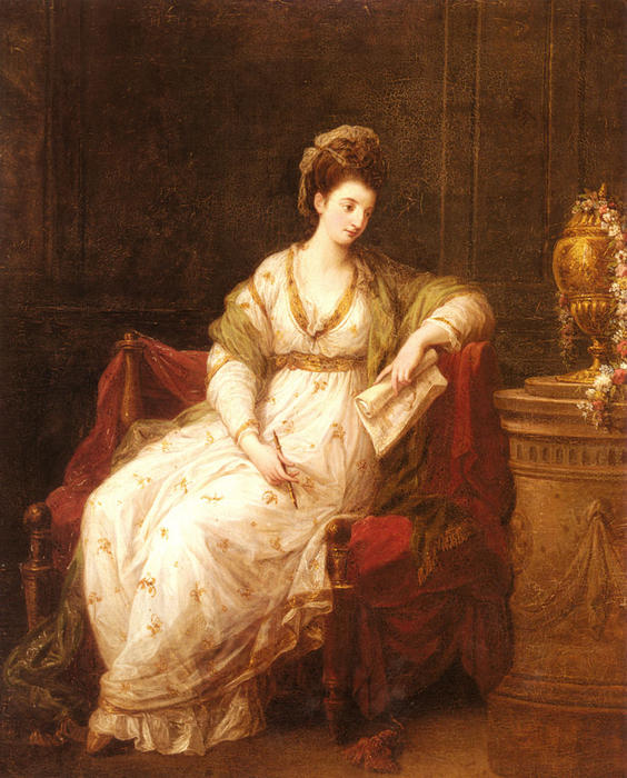 Portrait Of Louise Henrietta Campbell — Angelica Kauffmann (maria Anna Angelika)