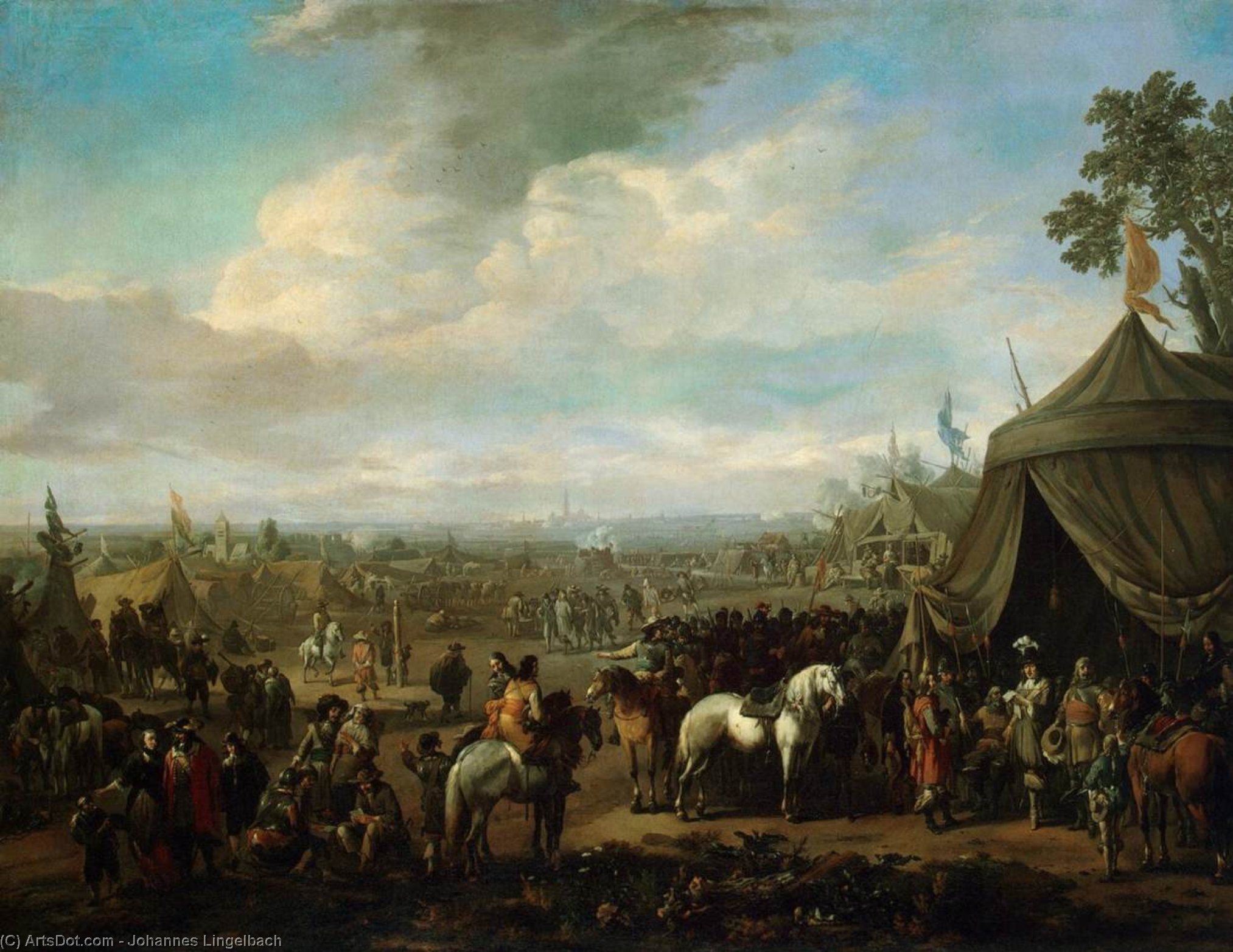 Flemish Town Sieged By The Spanish Soldiers — Johannes Lingelbach