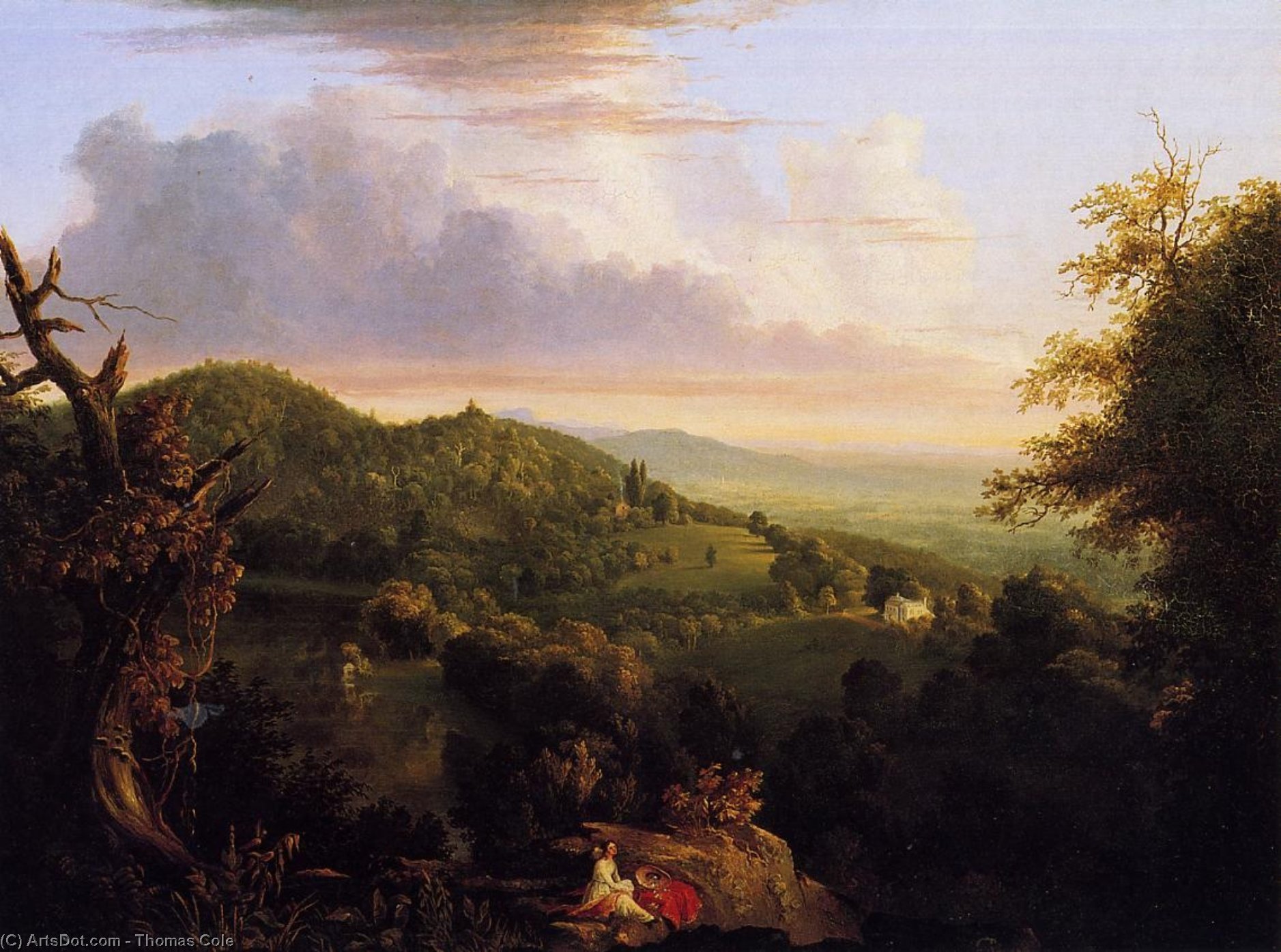 View Of Monte Video Seat Of Daniel Wadsworth — Thomas Cole