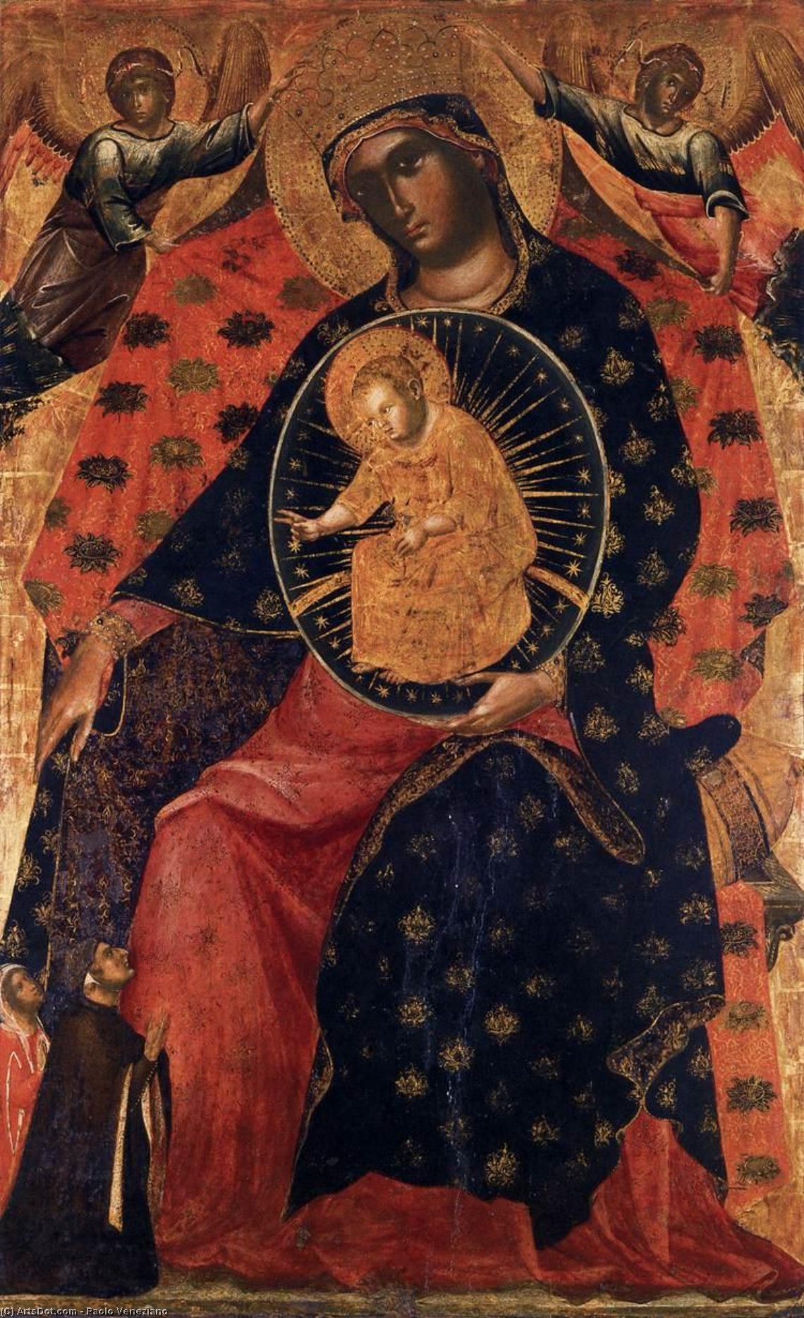Madonna Mit Kind Und Zwei Stifter — Paolo Veneziano