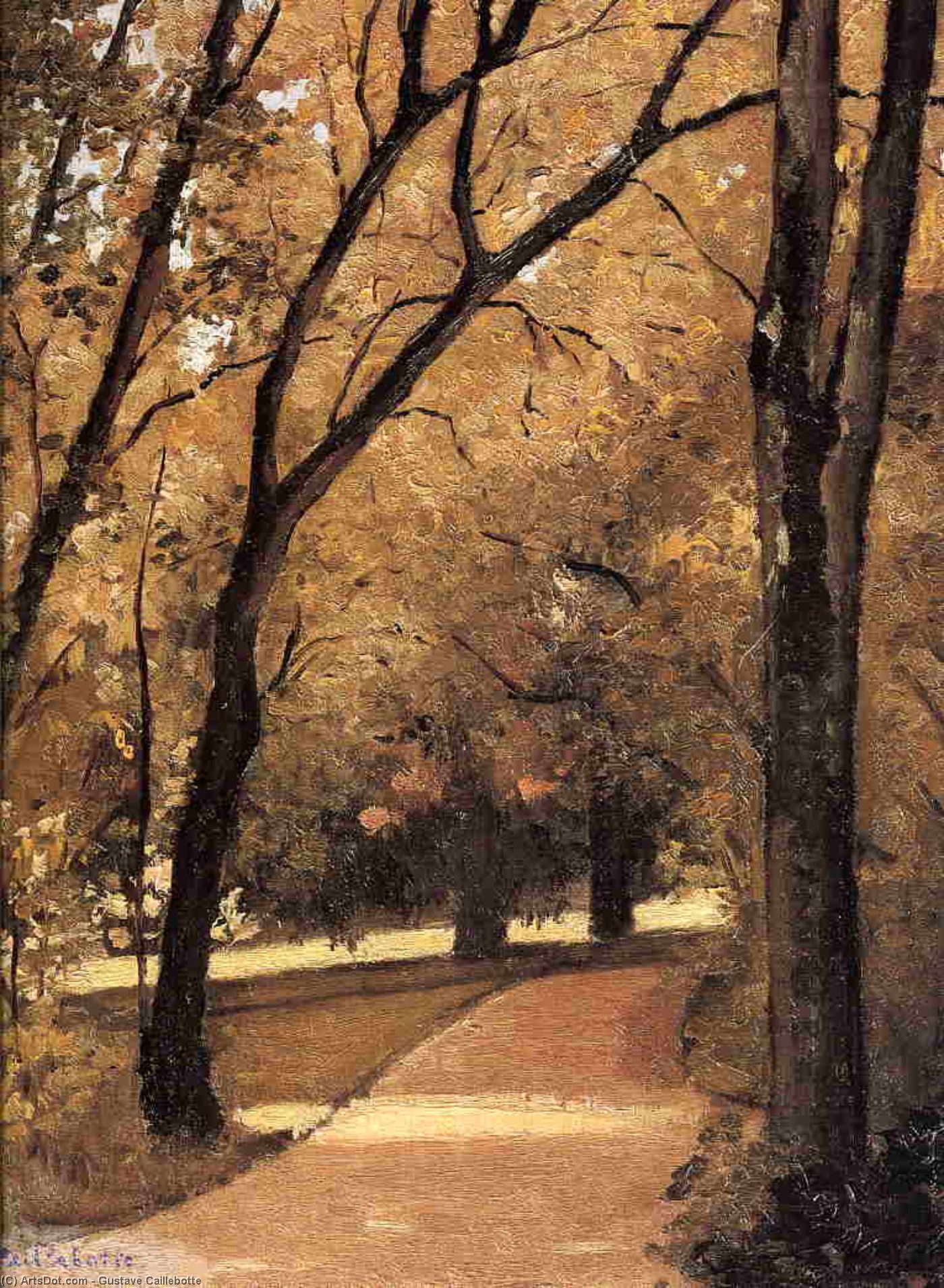 Yerres, Path Through The Old Growth Woods In The Park — Gustave Caillebotte