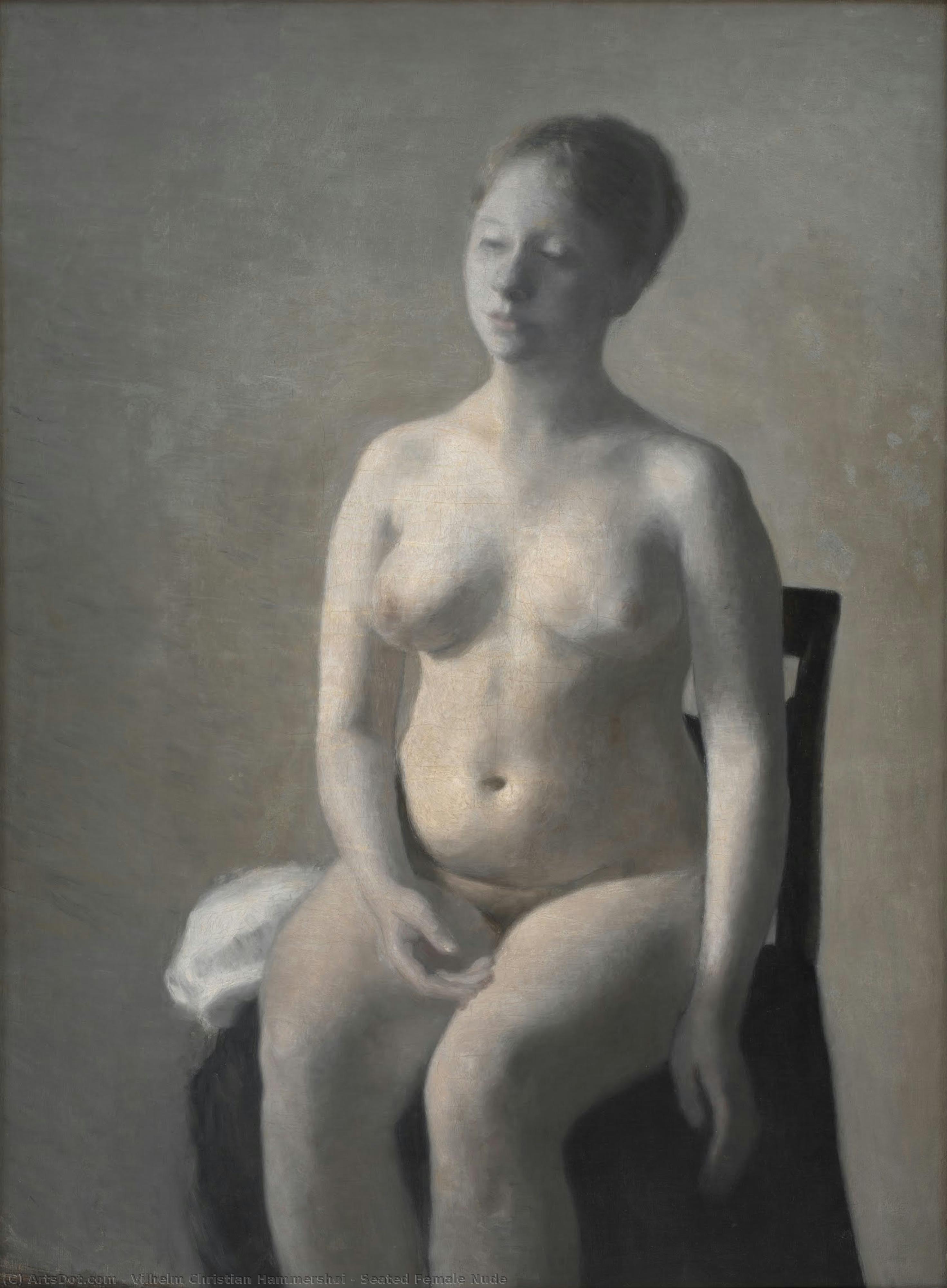 Seated Female Nude — Vilhelm Christian Hammershøi