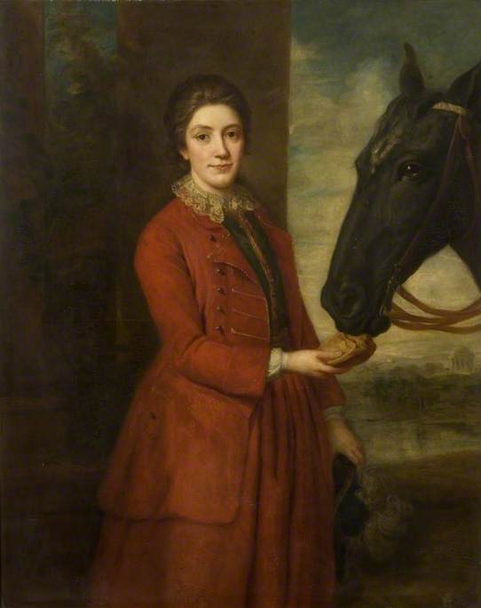 Anne Thursby, Daughter Of William Hanbury Of Kelmarsh, And Horse (copy Of An Earlier Painting) — Frances Elizabeth Grace