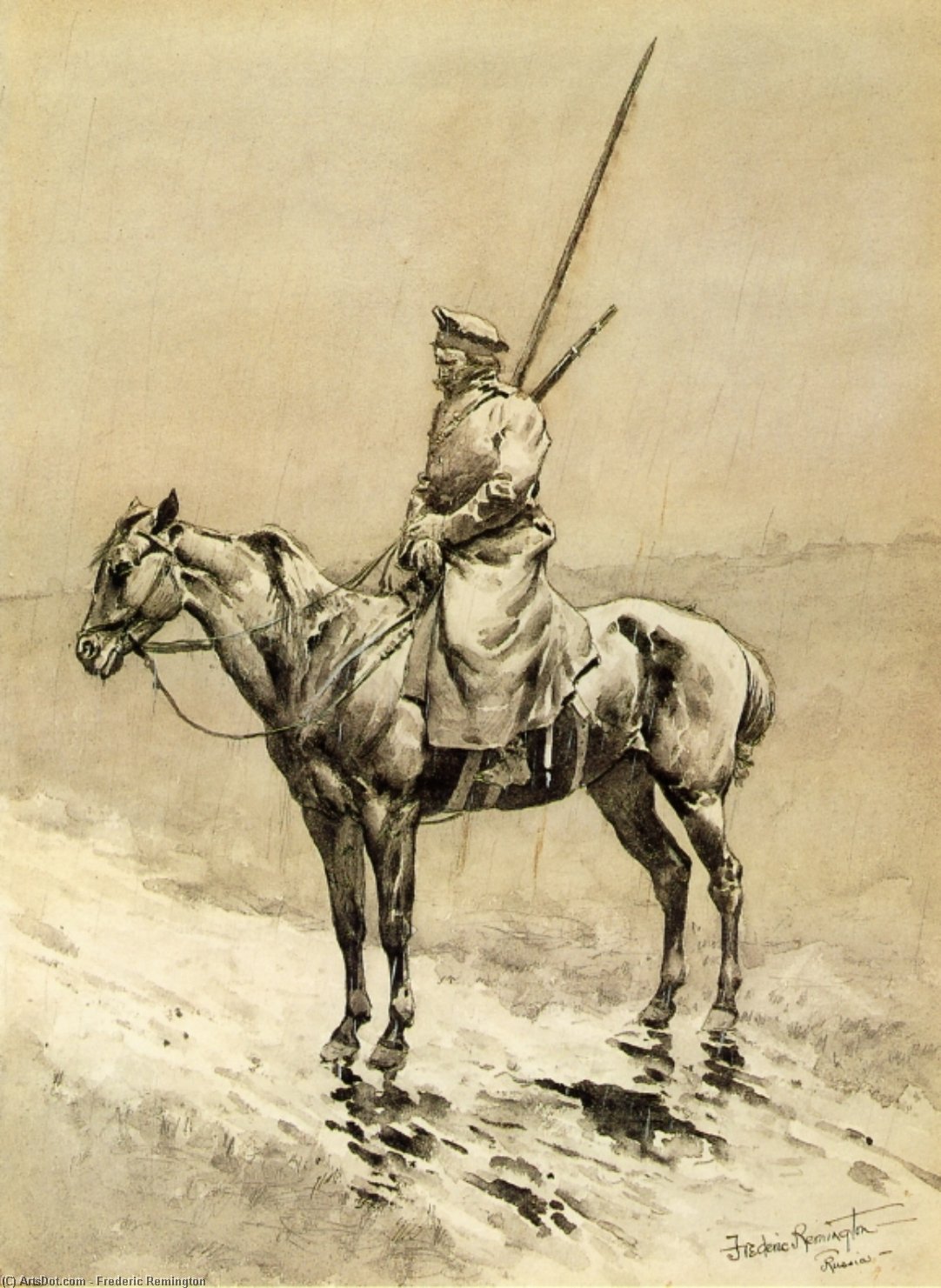 Cossack Picket On The German Frontier — Фредерик Ремер