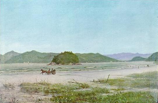 Português Praia Do José Menino E Ilha Urubuqueçaba — Benedito Calixto