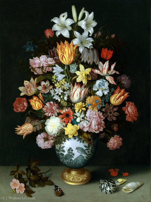 Bouquet Of Flowers In Earthenware Vase (1609-1610) London, Nat. Gallery) — Ambrosius The Elder Bosschaert