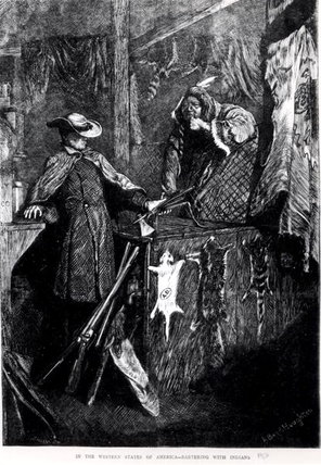 Bartering With The Indians — Arthur Boyd Houghton