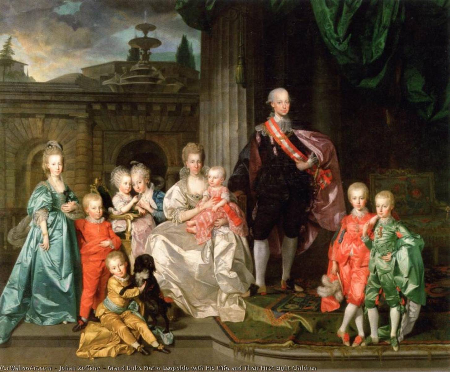 Grand Duke Pietro Leopoldo With His Wife And Their First Eight Children — Johann Zoffany